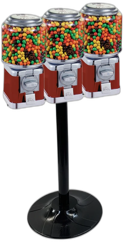 Beaver triple-head vending machine on a stand