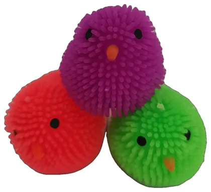 Spiky light-up chick squeeze toys